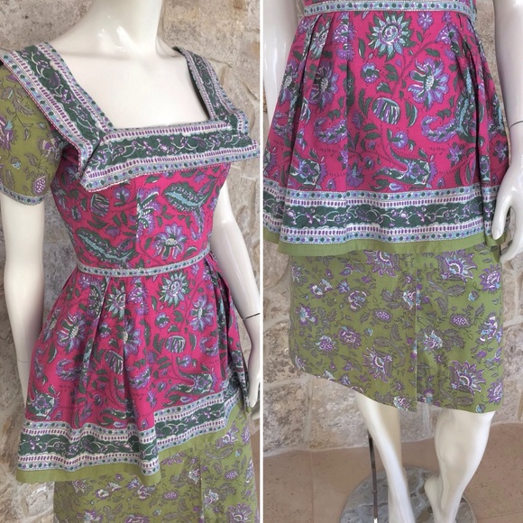 Gorgeous Rare Vintage 1950s Ruth Starling Originals Multi Floral Print Dress - Picture 3 of 15